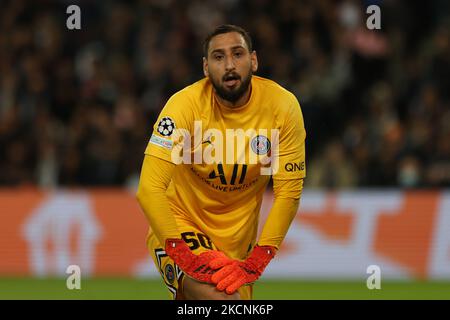 Lors de la Ligue des champions de l'UEFA, associez Paris Saint-Germain et Manchester City à 28 septembre 2021 au stade du Parc des Princes à Paris, en France. (Photo de Mehdi Taamallah/NurPhoto) Banque D'Images