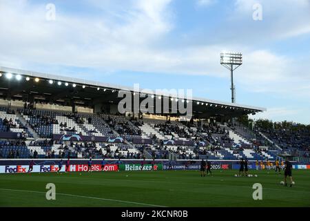 Stade Gewiss lors du match de football de la Ligue des champions de l'UEFA Atalanta BC contre les jeunes garçons sur 29 septembre 2021 au stade Gewiss de Bergame, Italie (photo de Francesco Scaccianoce/LiveMedia/NurPhoto) Banque D'Images