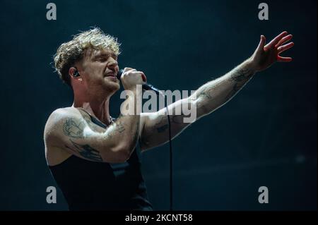 Tom Grennan en direct à Alexandra Palace Londres 30 septembre 2021 (photo de Robin Pope/NurPhoto) Banque D'Images