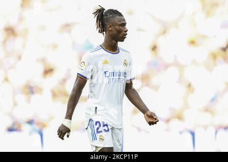 25 Camavigna du Real Madrid pendant le match de la Liga Santader entre le RCD Espanyol et le Real Madrid au stade du RCD sur 03 octobre 2021 à Barcelone. (Photo par Xavier Bonilla/NurPhoto) Banque D'Images
