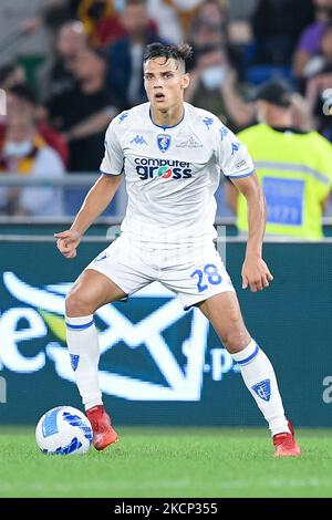 Samuele Ricci du FC Empoli pendant la série Un match entre AS Roma et Empoli Calcio au Stadio Olimpico, Rome, Italie, le 3 octobre 2021. (Photo de Giuseppe Maffia/NurPhoto) Banque D'Images