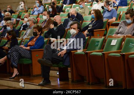 Le Professeur Giorgio Parisi au cours de l'actualité Giorgio Parisi, Prix Nobel de physique, rencontre des professeurs et des étudiants universitaires. Sur 05 octobre 2021 à l'Université de la Sapienza à Rome, Italie (photo de Gloria Imbrogno/LiveMedia/NurPhoto) Banque D'Images