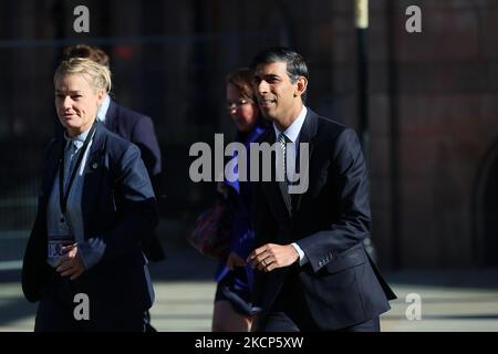 Le député de Rishi Sunak, chancelier de l’Échiquier, le quatrième jour de la Conférence du Parti conservateur à Manchester Central, Manchester, le mercredi 6th octobre 2021. (Photo par MI News/NurPhoto) Banque D'Images