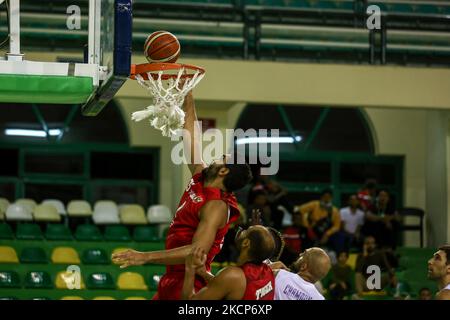 (55) Omar Tarek, de l'équipe Al-Ahli, marquant le match entre le Club sportif Al-Ahli (ASC) (Egypte) et le Club sportif de Beyrouth (BSC) (Liban), mercredi 6 octobre 2021 au Stade Burj Al Arab à 18 h 00, le jour 8 pour les Championnats du Club arabe N.33 (photo d'Ayman Aref/NurPhoto) Banque D'Images