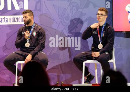 Mirko Zanni - Nino Pizzolato pendant les événements Festival dello Sport 2021 - jeudi sur 07 octobre 2021 au Trento à trente, Italie (photo par Roberto Tommasini/LiveMedia/NurPhoto) Banque D'Images