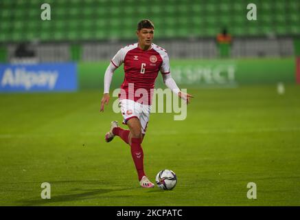 Andreas Christensen du Danemark pendant la Moldavie contre le Danemark, qualification en coupe du monde au stade Zimbru, Chi?in?u, Moldavie sur 10 octobre 2021. (Photo par Ulrik Pedersen/NurPhoto) Banque D'Images