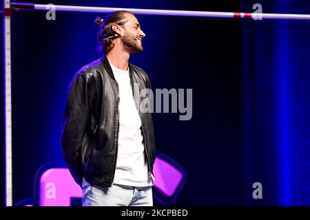 Gianmarco Tamberi pendant les événements Festival dello Sport 2021 - Samedi sur 09 octobre 2021 au Trento à trente, Italie (photo d'Ettore Griffoni/LiveMedia/NurPhoto) Banque D'Images