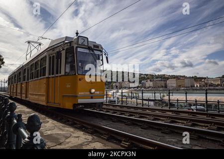 Vue du tram à Budapest, Hongrie, sur 13 octobre 2021 (photo de Rita Franca/NurPhoto) Banque D'Images