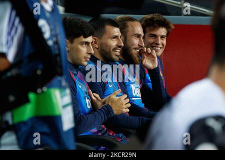 Sergio Kun Aguero du FC Barcelone pendant le match de la Ligue entre le FC Barcelone et le FC Valence au Camp Nou à Barcelone, Espagne. (Photo de David Ramirez/DAX Images/NurPhoto) Banque D'Images