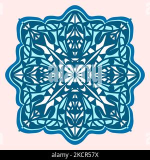 motif bleu et blanc sur fond rose Illustration de Vecteur