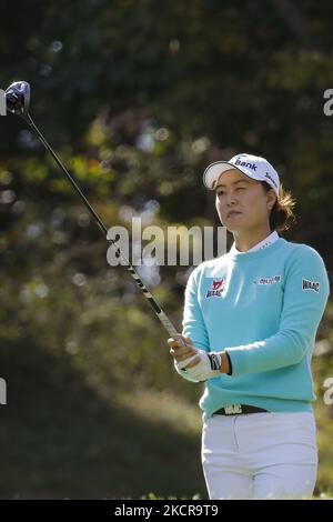 23 octobre 2021-Busan, Corée du Sud-Minjee Lee de l'Australie action sur le green 5th lors d'un CHAMPIONNAT de DAMES de BMW au CGU international LPGA à Busan, Corée du Sud. (Photo de Seung-il Ryu/NurPhoto) Banque D'Images