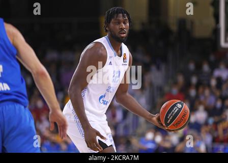 Alex Poythress lors du match entre le FC Barcelone et Zenit Saint-Pétersbourg, correspondant à la semaine 5 de l'Euroligue, joué au Palau Blaugrana, le 22th octobre 2021, à Barcelone, Espagne. -- (photo par Urbanandsport/NurPhoto) Banque D'Images