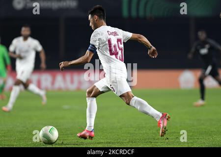 Mario Camora en action pendant le jeu CFR Cluj vs Alkmaar Zaanstreek (AZ Alkmaar),UEFA Europa Conference League - Groupe D, Dr. Constantin Radulescu Stadium, Cluj-Napoca, Roumanie, 21 octobre 2021 (photo de Flaviu Buboi/NurPhoto) Banque D'Images