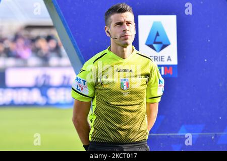 Antonio Giua (arbitre) pendant le match de football italien série A ACF Fiorentina vs Spezia Calcio sur 31 octobre 2021 au stade Artemio Franchi à Florence, Italie (photo de Lisa Guglielmi/LiveMedia/NurPhoto) Banque D'Images