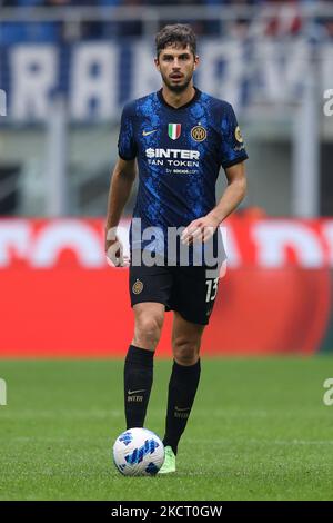 Andrea Ranocchia (FC Internazionale) en action pendant le football italien série A Match Inter - FC Internazionale vs Udinese Calcio sur 31 octobre 2021 au stade San Siro à Milan, Italie (photo de Francesco Scaccianoce/LiveMedia/NurPhoto) Banque D'Images