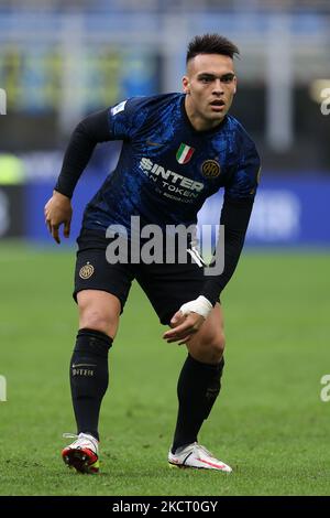 Lautaro Martinez (FC Internazionale) pendant le football italien série A match Inter - FC Internazionale vs Udinese Calcio sur 31 octobre 2021 au stade San Siro à Milan, Italie (photo de Francesco Scaccianoce/LiveMedia/NurPhoto) Banque D'Images