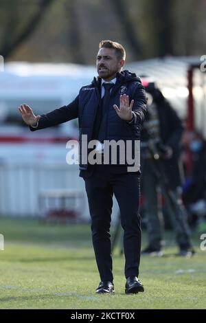 Fabio Ulderici (femmes Empoli) pendant le match de football italien Serie A Women AC Milan contre femmes Empoli sur 07 novembre 2021 au stade Vismara à Milan, Italie (photo de Francesco Scaccianoce/LiveMedia/NurPhoto) Banque D'Images