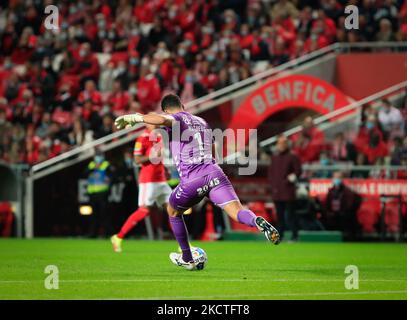 Matheus Magalhes de SC Braga pendant le match de Liga Bwin entre SL Benfica et SC Braga à Estadio da Luz sur 7 novembre 2021 à Lisbonne, Portugal. (Photo de Paulo Nascimento/NurPhoto) Banque D'Images