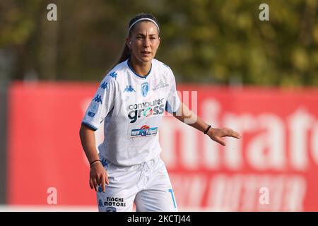 Asie Bragonzi (femmes d'Empoli) pendant le match de football italien Serie A Women AC Milan contre femmes d'Empoli sur 07 novembre 2021 au stade de Vismara à Milan, Italie (photo de Francesco Scaccianoce/LiveMedia/NurPhoto) Banque D'Images