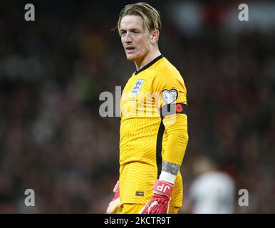 Jordan Pickford (Everton) d'Angleterre lors de la qualification mondiale - match européen entre l'Angleterre et l'Albanie au stade Wembley à Londres le 12th novembre 2021 (photo par action Foto Sport/NurPhoto) Banque D'Images