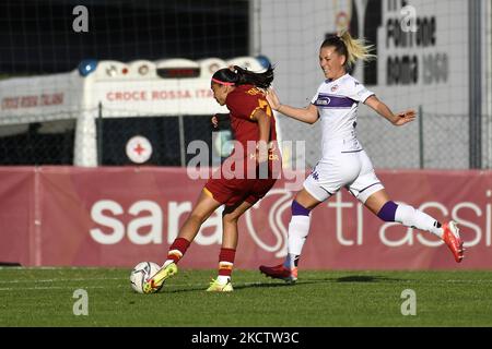 Andressa Alves d'AS Roma Women pendant la série Un match entre A.S. Roma Women et ACF Fiorentina Femmile au stadio Tre Fontane le 14th novembre 2021 à Rome, Italie. (Photo de Domenico Cippitelli/LiveMedia/NurPhoto) Banque D'Images