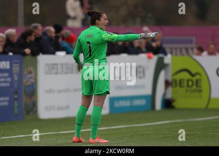 Rachael Laws of Liverpool lors du match de championnat féminin FA entre Durham Women FC et Liverpool au château de Maiden, à Durham City, le dimanche 14th novembre 2021. (Photo de Mark Fletcher/MI News/NurPhoto) Banque D'Images