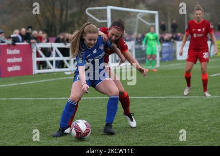 Lors du match de championnat féminin FA entre Durham Women FC et Liverpool au château de Maiden, à Durham City, le dimanche 14th novembre 2021. (Photo de Mark Fletcher/MI News/NurPhoto) Banque D'Images