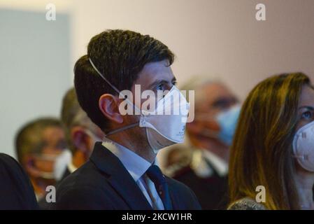 Roberto Speranza pendant la presse Présentation du calendrier historique 2022 des Carabinieri sur 15 novembre 2021 à la Galerie Nazionale d&#39;Arte Moderna à Roma, Italie (photo de Gloria Imbrogno/LiveMedia/NurPhoto) Banque D'Images