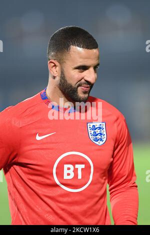 Kyle Walker pendant la coupe du monde de la FIFA Centre de tennis panaméricain sur 15 novembre 2021 au stade de Saint-Marin à Saint-Marin, République de Saint-Marin (photo de Gianluca Ricci/LiveMedia/NurPhoto) Banque D'Images