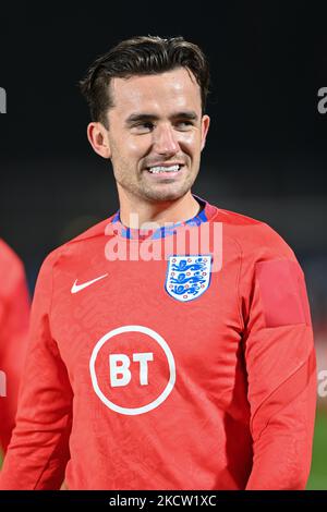 Ben Chilwell pendant la coupe du monde de la FIFA, centre de tennis panaméricain sur 15 novembre 2021 au stade de Saint-Marin à Saint-Marin, République de Saint-Marin (photo de Gianluca Ricci/LiveMedia/NurPhoto) Banque D'Images