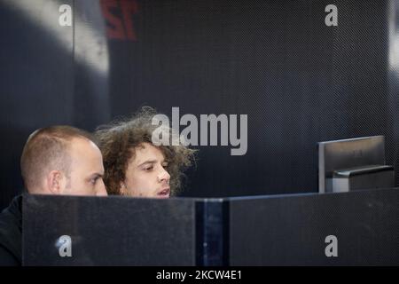 Marco Bezzecchi (72) d'Italie et VR46 équipe de course pendant les essais de la nouvelle saison MotoGP 2022 à Circuito Jerez - Angel Nieto sur 18 novembre 2021 à Jerez de la Frontera, Espagne. (Photo de Jose Breton/Pics action/NurPhoto) Banque D'Images