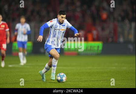 Rani Khedira du FC Berlin pendant l'Union Berlin contre Hertha BSC, Bundesliga, à Stadion an der Alten Försterei, Berlin, Allemagne sur 20 novembre 2021. (Photo par Ulrik Pedersen/NurPhoto) Banque D'Images