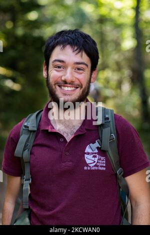 Plan-d'Aups-Sainte-Baume, France, 22 juillet 2021. Portrait de Gaetan Ayache, gestionnaire de projet Natura 2000 dans le parc naturel régional de sainte baume.(photo d'Emeric Fohlen/NurPhoto) Banque D'Images