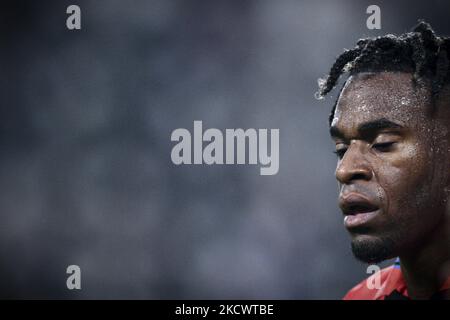 Atalanta Forward Duvan Zapata (91) montre la déjection pendant le match de football de la série A n.14 JUVENTUS - ATALANTA on 27 novembre 2021 au stade Allianz à Turin, Piémont, Italie. Résultat final: Juventus-Atalanta 0-1. (Photo de Matteo Bottanelli/NurPhoto) Banque D'Images