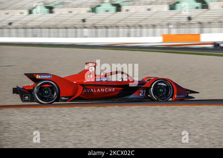 27 Jake Dennis (gbr), AnAndretti Formula E Avalanche, action lors des essais pré-saison ABB Formula E au circuit Ricardo Tormo à Valence sur 30 novembre en Espagne. (Photo par Xavier Bonilla/NurPhoto) Banque D'Images