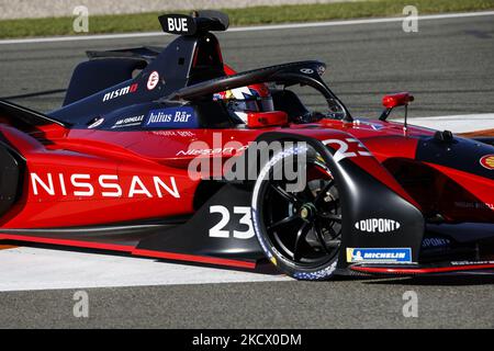 23 Sébastien Buemi (Ier), Nissan e.dams, action lors de l'essai pré-saison ABB de Formule E au circuit Ricardo Tormo à Valence sur 30 novembre en Espagne. (Photo par Xavier Bonilla/NurPhoto) Banque D'Images