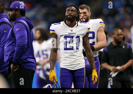 Minnesota Vikings Corner back Bashaud Breeland (21) est vu pendant la première moitié d'un match de football de la NFL contre les Detroit Lions à Detroit, Michigan, États-Unis, dimanche, 5 décembre 2021. (Photo de Jorge Lemus/NurPhoto) Banque D'Images