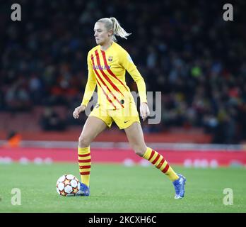 Fridolina Rolfo du FC Barcelona Femeni pendant la Ligue des champions de la femme Groupe C entre Arsenal Women et Barcelona Femenino au stade Emirates, Crawly, le 09th décembre 2021 (photo par action Foto Sport/NurPhoto) Banque D'Images