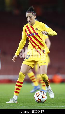 Kheira Hamraoui du FC Barcelona Femeni pendant le groupe C de la Ligue des champions des femmes entre Arsenal Women et Barcelona Femenino au stade Emirates, Crawly, le 09th décembre 2021 (photo par action Foto Sport/NurPhoto) Banque D'Images