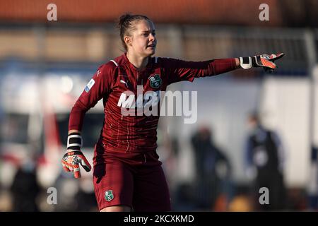 Diede Lemey (États-Unis Sassuolo) gestes pendant le match de football italien série A Women Inter - FC Internazionale vs US Sassuolo sur 11 décembre 2021 au Suning Center de Milan, Italie (photo de Francesco Scaccianoce/LiveMedia/NurPhoto) Banque D'Images