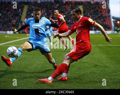 Theo Archibald (en prêt de Lincoln City) de Leyton Orient pendant la Sky Bet League 2 entre Leyton Orient et Crawley Town à Brisbane Road, Londres, le 11th décembre 2021 (photo par action Foto Sport/NurPhoto) Banque D'Images