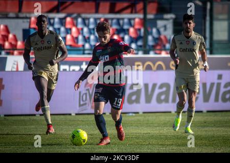 Palmiero Luca (Cosenza) tourné pendant le match de football italien série B Cosenza Calcio vs AC Pise sur 18 décembre 2021 au stade San Vito - Gigi Marulla à Cosenza, Italie (photo de Valentina Giannettoni/LiveMedia/NurPhoto) Banque D'Images