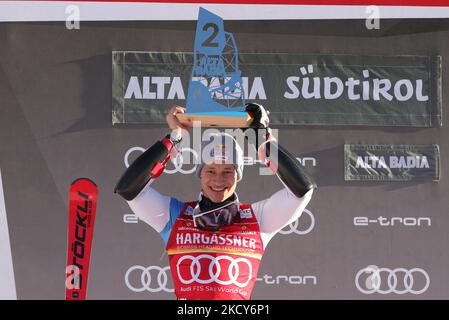 ODERMATT Marco (SUI) deuxième place lors de la course de ski alpin coupe du monde de ski 2021 FIS - Men&#39;s Slalom géant sur 19 décembre 2021 au Gran Risa à Alta Badia, Italie (photo de Sergio Bisi/LiveMedia/NurPhoto) Banque D'Images