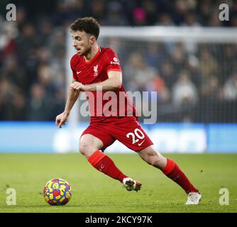 Diogo Jota de Liverpool en action pendant la première ligue entre Tottenham Hotspur et Liverpool au stade Tottenham Hotspur , Londres, Angleterre, le 19th décembre 2021 (photo par action Foto Sport/NurPhoto) Banque D'Images