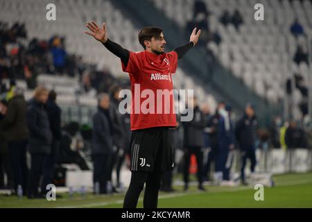Mattia Perin de Juventus lors du match de football de la série A entre Juventus FC et Cagliari calcio, au stade Allianz, le 21 décembre 2021 à Turin, Italie (photo d'Alberto Gandolfo/NurPhoto) Banque D'Images