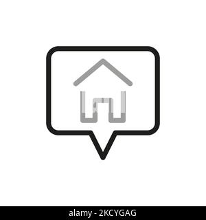 Icônes vectorielles simples liées à l'immobilier. Illustration de Vecteur