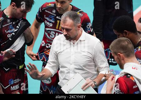 grbic nikola (1Â° sir safety conad pérouse) pendant le Volleyball Italien Serie A Men SuperLeague Championship Sir safety Conad Pérouse vs Volley Verona sur 29 décembre 2021 au PalaBarton à Pérouse, Italie (photo par Loris Cerquiglini/LiveMedia/NurPhoto) Banque D'Images