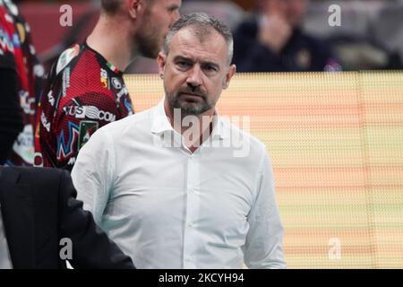 grbic nikola (1Â° sir safety conad pérouse) pendant le Volleyball Italien Serie A Men SuperLeague Championship Sir safety Conad Pérouse vs Volley Verona sur 29 décembre 2021 au PalaBarton à Pérouse, Italie (photo par Loris Cerquiglini/LiveMedia/NurPhoto) Banque D'Images