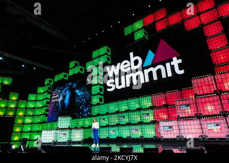 Lisbonne, Portugal. 04th novembre 2022. Ana Figueiredo, PDG d'Altice Portugal, prend la parole au cours de la quatrième journée du Sommet Web 2022 à Lisbonne. Le Web Summit se déroule du 1-4 au 20 novembre. Crédit : SOPA Images Limited/Alamy Live News Banque D'Images