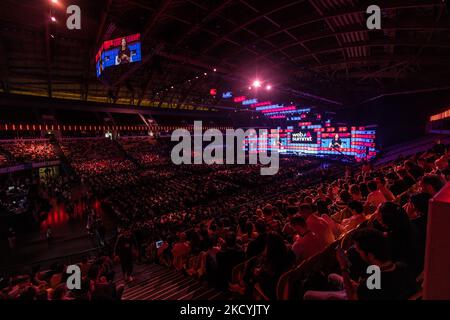 Lisbonne, Portugal. 04th novembre 2022. Vue de la scène du Centre durant la quatrième journée du Sommet du Web de 2022 à Lisbonne. Le Web Summit se déroule du 1-4 au 20 novembre. Crédit : SOPA Images Limited/Alamy Live News Banque D'Images